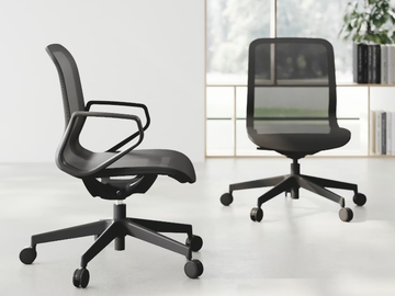 TRAMA - Height-adjustable mesh office chair with armrests by Las Mobili - view 2